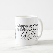 Aangepaste 50e verjaardag mok (Voorkant rechts)