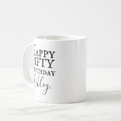 Aangepaste 50e verjaardag mok (Voorkant links)