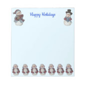 Aangepaste 5,5 x 6-inch Snowman-bal Notitieblok (Voorkant)