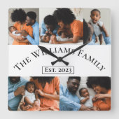 Aangepaste 5 foto vierkante klok (Voorkant)