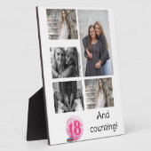 Aangepaste 5 fotocollage | 18e verjaardag fotoplaat (Zijkant)