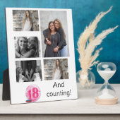 Aangepaste 5 fotocollage | 18e verjaardag fotoplaat (Zijkant)