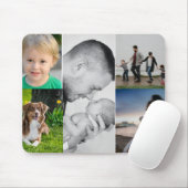 Aangepaste 5 fotocollage gepersonaliseerd muismat (Met muis)