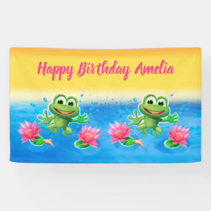 Aangepaste 5 'x 3' Leapfrog Verjaardag vinyl Banne Spandoek