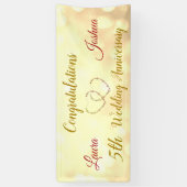 Aangepaste 5th Wedding Jubileum Banner (Verticaal)