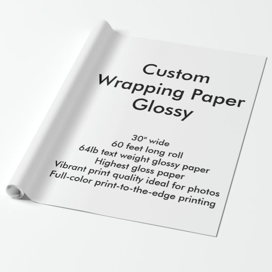 Aangepaste 60-inch glanzend opvulpapier Roll Cadeaupapier (Uitgerold)