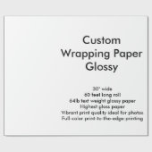 Aangepaste 60-inch glanzend opvulpapier Roll Cadeaupapier (Vlak)