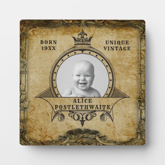 Aangepaste 60e  foto-sjabloon op jaardag fotoplaat (Voorkant)