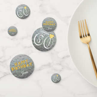 Aangepaste 60e marthday Table Confetti