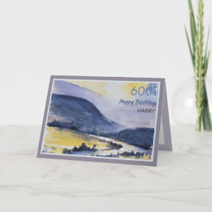 Aangepaste 60e Schilderachtig Birthday Kaart geber