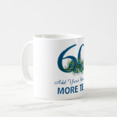 Aangepaste 60e verjaardag 60 mok (Voorkant links)