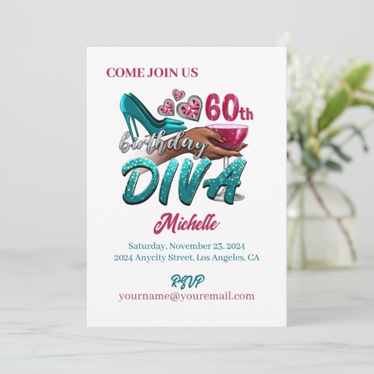 Aangepaste 60e verjaardag Afro-Amerikaanse Zwarte Kaart (Staand voorkant)