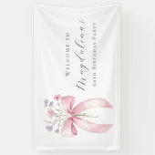Aangepaste 60e verjaardag Banner Bow Wildflower (Verticaal)