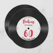 Aangepaste 60e verjaardag Retro Music Record Rocki Kaart (Voorkant / Achterkant)