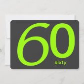 Aangepaste 60e verjaardag van steenkool en Limoen Kaart (Voorkant)