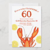 Aangepaste 60e verjaardag Waterverf kreeft Vis en Kaart (Voorkant)