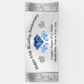 Aangepaste 65th Wedding Jubileum Banners (Verticaal)