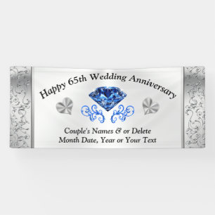Aangepaste 65th Wedding Jubileum Banners