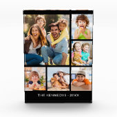 Aangepaste 6 Afbeelding Collage Familienaam Minima Fotoblokken (Voorkant)