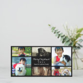 Aangepaste 6 foto collage Kerstmis Feestdagenkaart (Staand voorkant)