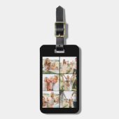 Aangepaste 6 foto Instagram gepersonaliseerd Bagagelabel (Voorkant verticaal)