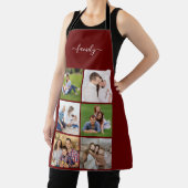 Aangepaste 6 fotocollage-familie, aangepaste tekst schort (Insitu)