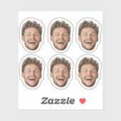 Aangepaste 6 gezicht Sticker – Grappige gepersonal (Vel)