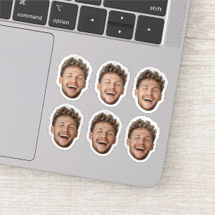 Aangepaste 6 gezicht Sticker – Grappige gepersonal