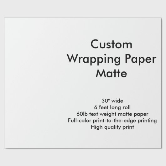 Aangepaste 6-inch matte papierrol cadeaupapier (Vlak)