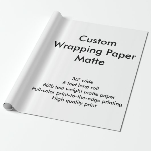 Aangepaste 6-inch matte papierrol cadeaupapier (Uitgerold)