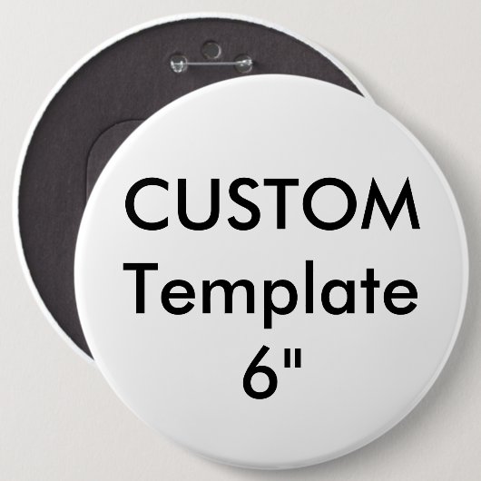 Aangepaste, 6-inch ronde Button (Voorkant /achterkant)