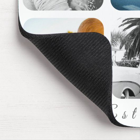 Aangepaste 6 Sjabloon Fotonaamscript Muismat (Hoek)