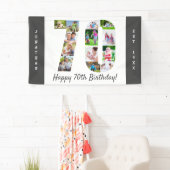 Aangepaste 70e verjaardag Foto-collage op feestdag Spandoek (Insitu)