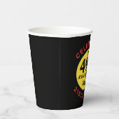 Aangepaste 70e verjaardag Humor Papieren Bekers (Rechts)