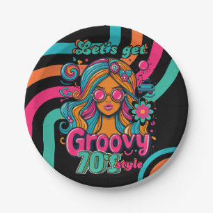 Aangepaste 70's Retro Disco Verjaardag Boogie Groo Papieren Bordje