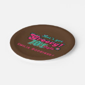 Aangepaste 70's Retro Disco Verjaardag Boogie Groo Papieren Bordje (Gekanteld)