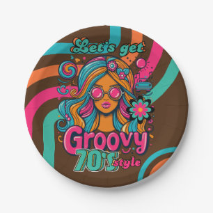 Aangepaste 70's Retro Disco Verjaardag Boogie Groo Papieren Bordje