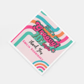 Aangepaste 70's Retro Disco Verjaardag Boogie Groo Servet (Hoek)