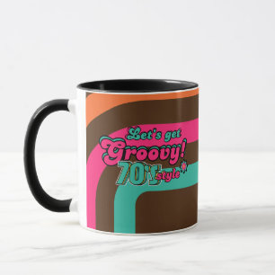 Aangepaste 70's Retro Disco Verjaardags Boogie Gro Mok