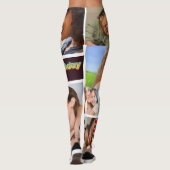 Aangepaste 7 foto collage Leggings (Achterkant)