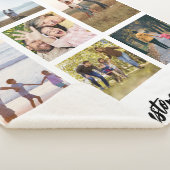 Aangepaste 7 fotocollage sherpa deken (3/4)