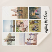 Aangepaste 7 fotocollage sherpa deken (Voorkant (horizontaal))