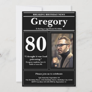 Aangepaste 80e verjaardag Grappige offerte Retro K Kaart