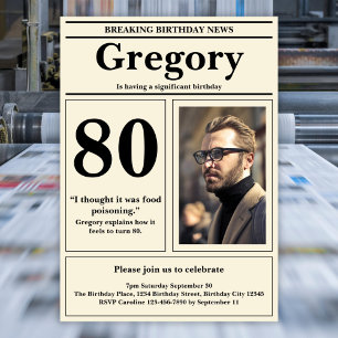 Aangepaste 80e verjaardag Grappige offerte Retro K Kaart