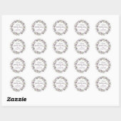 Aangepaste 80e Verjaardag Paarse Lila Envelop Seal Ronde Sticker (Vel)