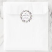 Aangepaste 80e Verjaardag Paarse Lila Envelop Seal Ronde Sticker (Tas)