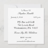 Aangepaste 80e verjaardag Uitnodigingen van de Par (Achterkant)