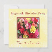 Aangepaste 80e verjaardag Uitnodigingen van de Par (Voorkant)