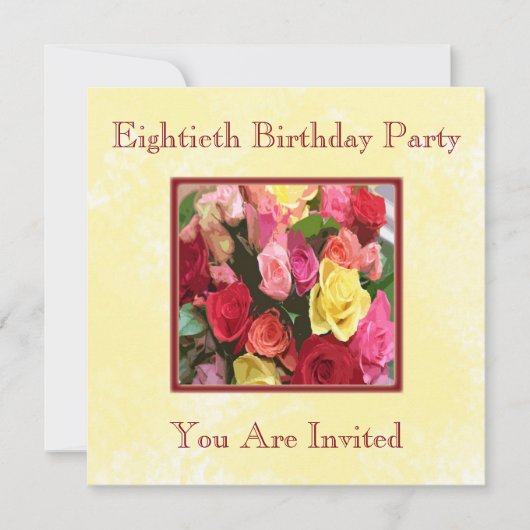 Aangepaste 80e verjaardag Uitnodigingen van de Par (Voorkant)