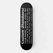 Aangepaste 8,25" Skateboard Deck met zwarte achter (Voorkant)